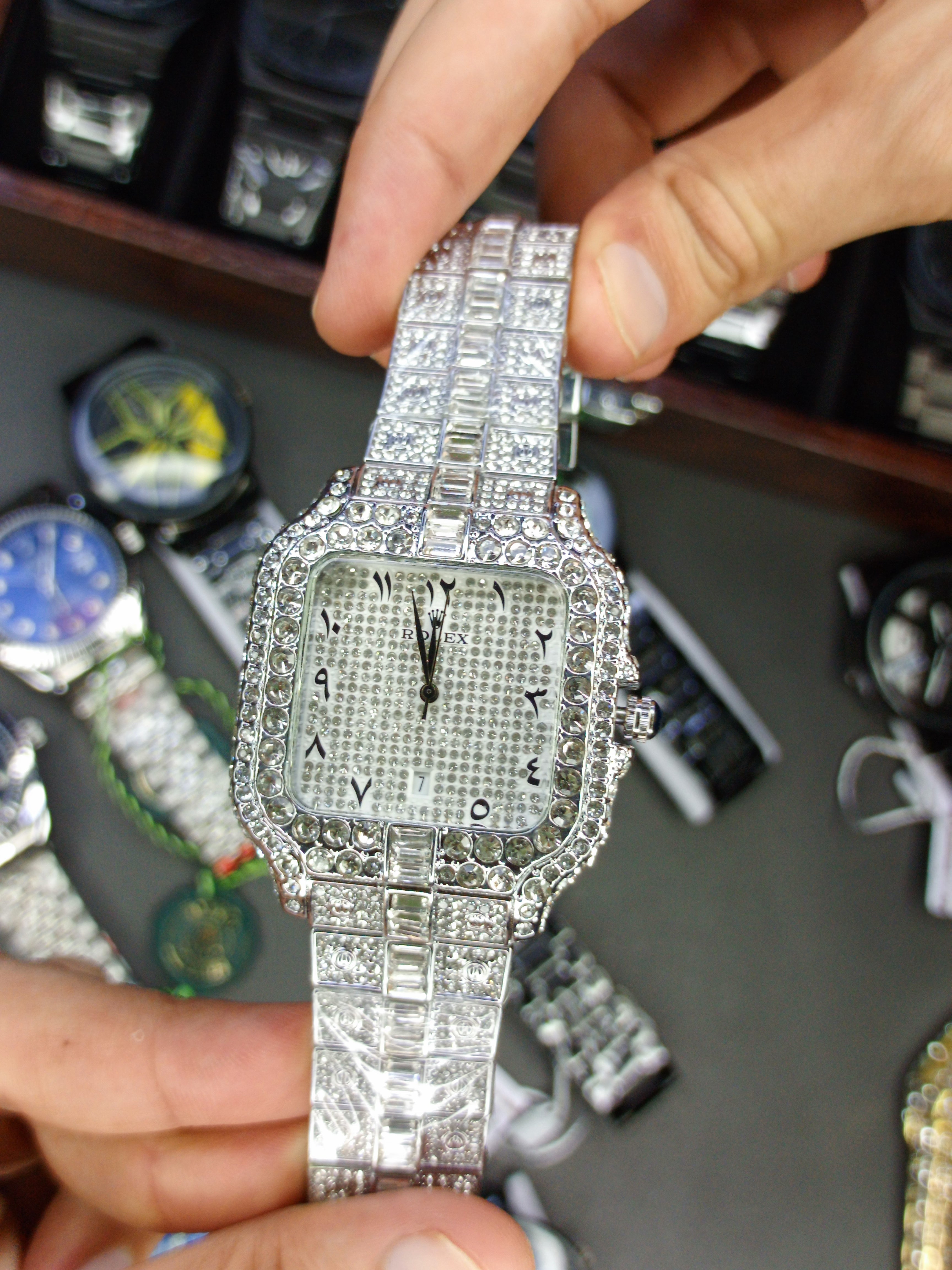 Rolex Diamond Stone Watch