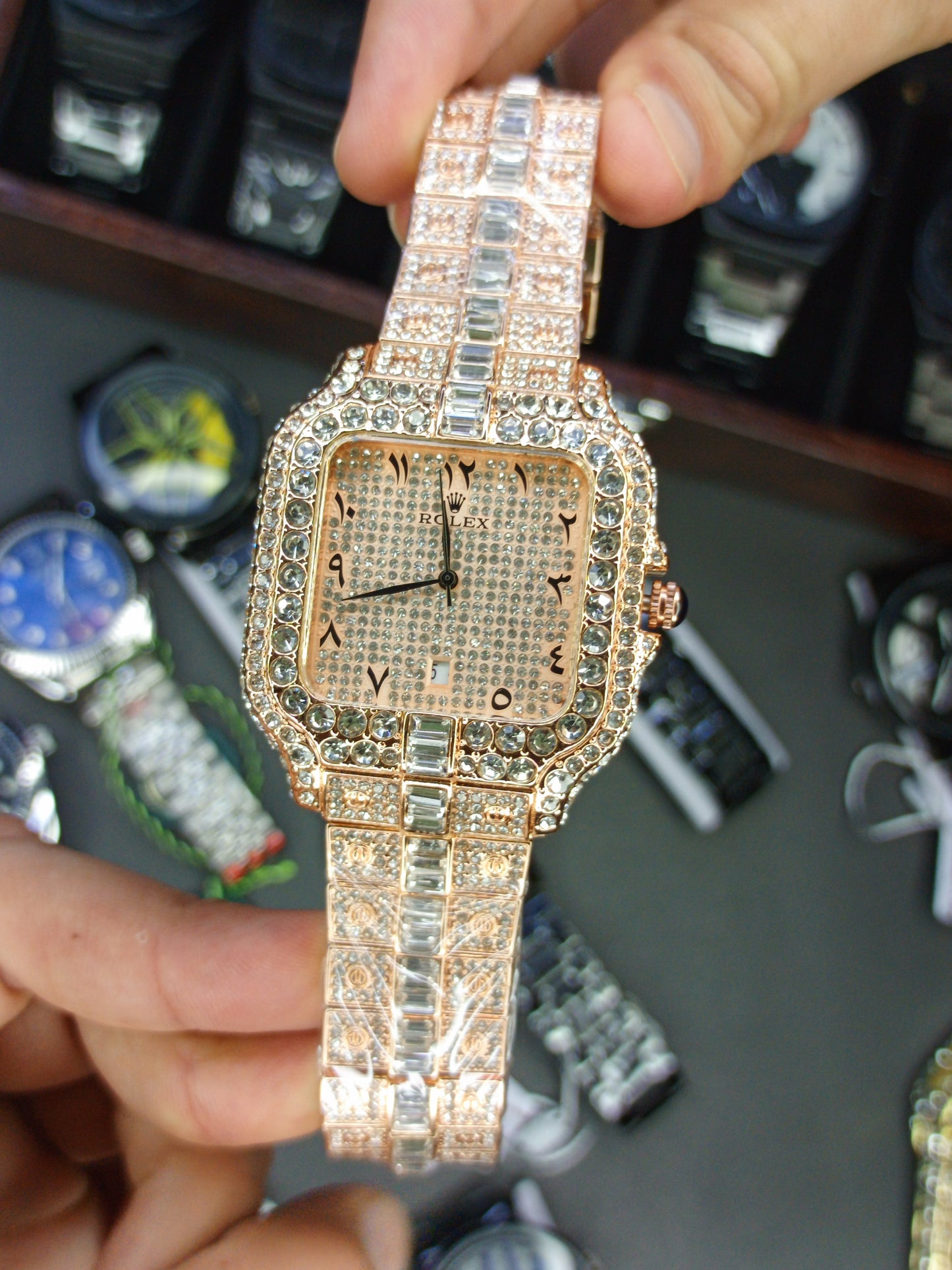 Rolex Diamond Stone Watch