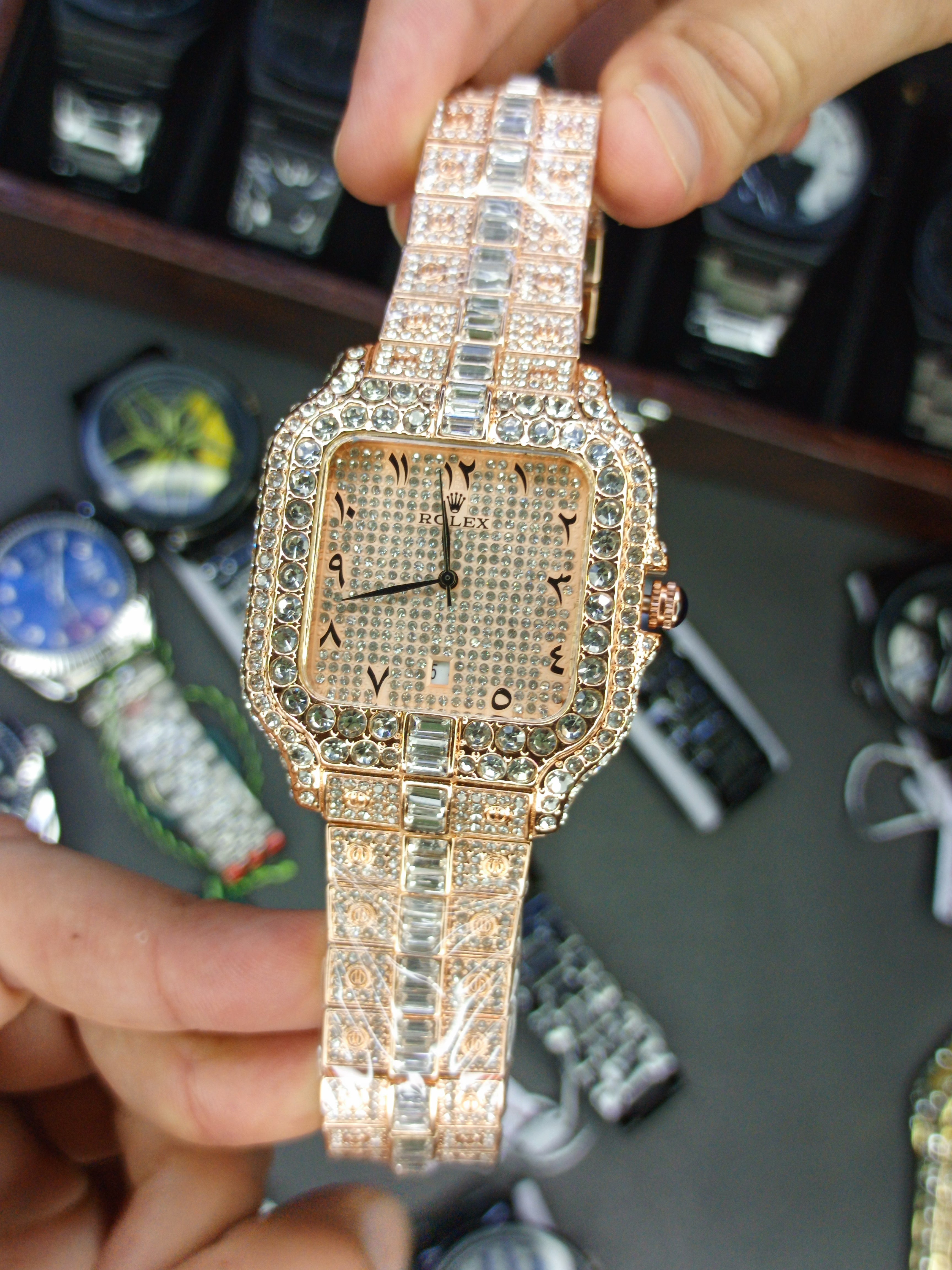 Rolex Diamond Stone Watch