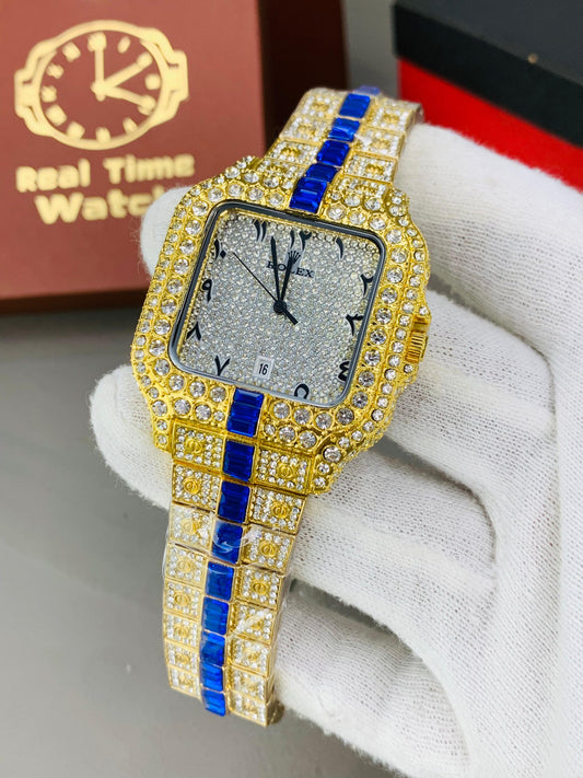 ROLEX DIAMOND ICED🧊 STONE 🟡/🔵