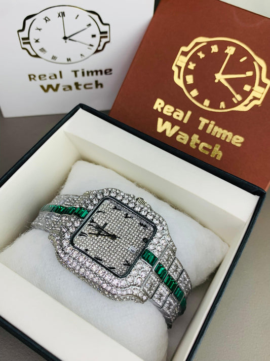 ROLEX DIAMOND ICED🧊 STONE ⚪/🟢